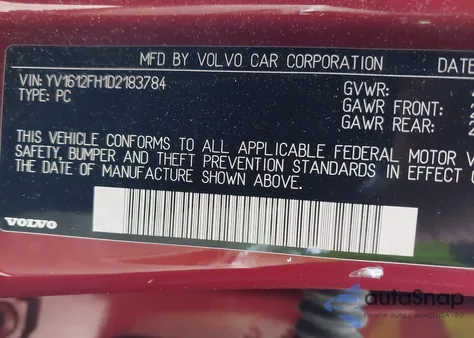 2013 Volvo S60 T5 from USA, damaged, VIN YV1612FH1D2183784